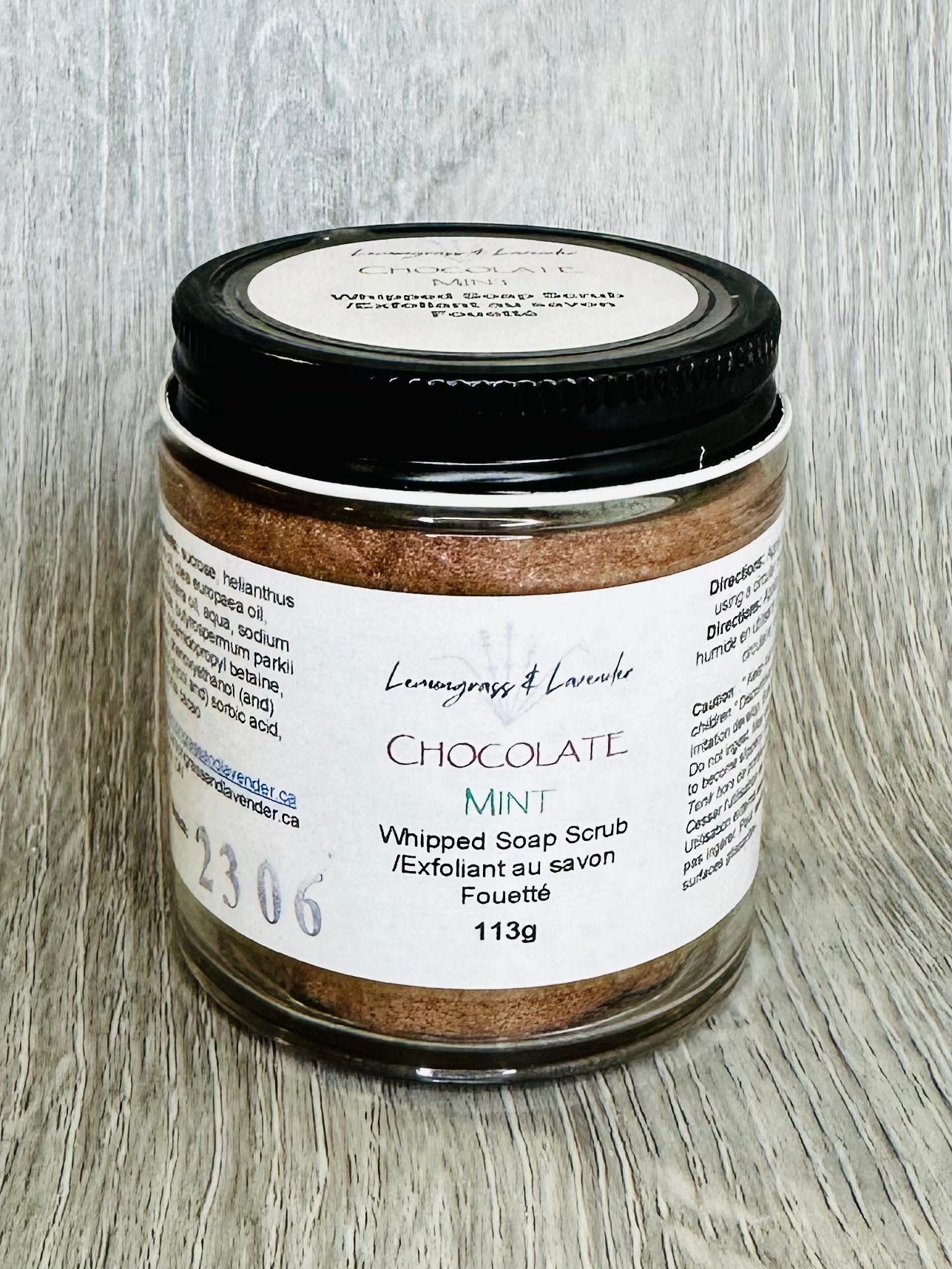 Chocolate Mint Whipped Soap Scrub/ exfoliant de savon fouetté