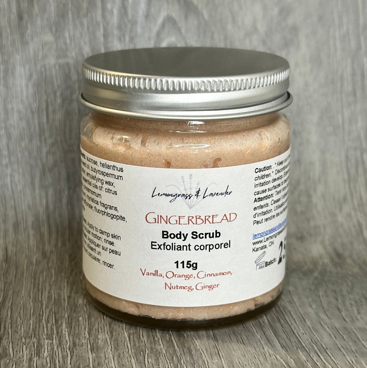 Gingerbread Body Scrub/ Exfoliant corporel
Made in Canada
Sustainable packaging
