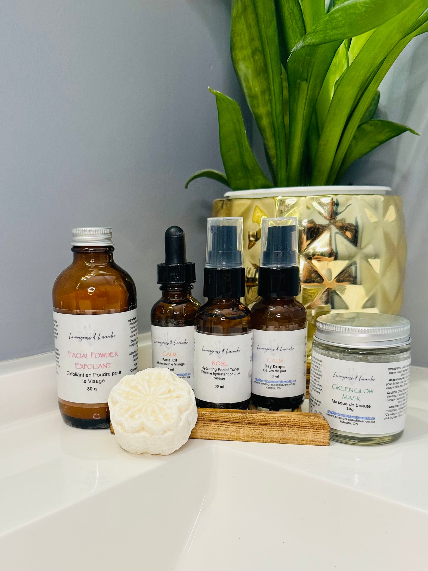 Lemongrass & Lavender facial care products