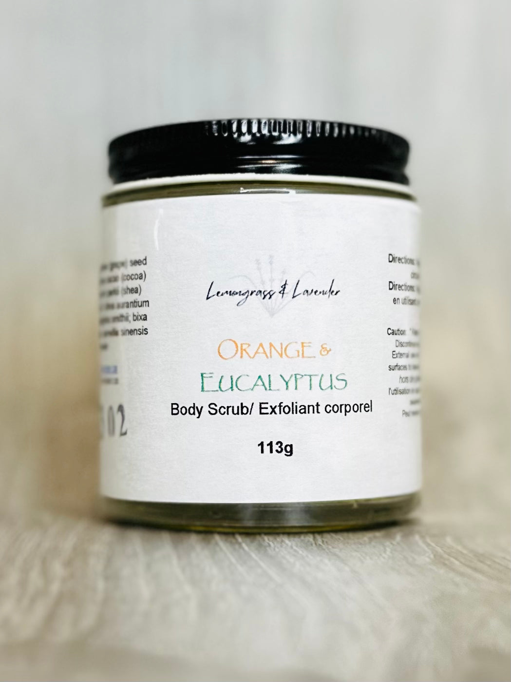Orange & Eucalyptus Body Scrub/exfoliant corporel
