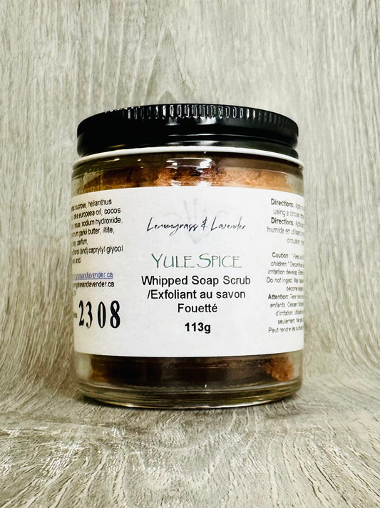 Yule Spice Whipped Soap Scrub/ exfoliant de savon fouetté