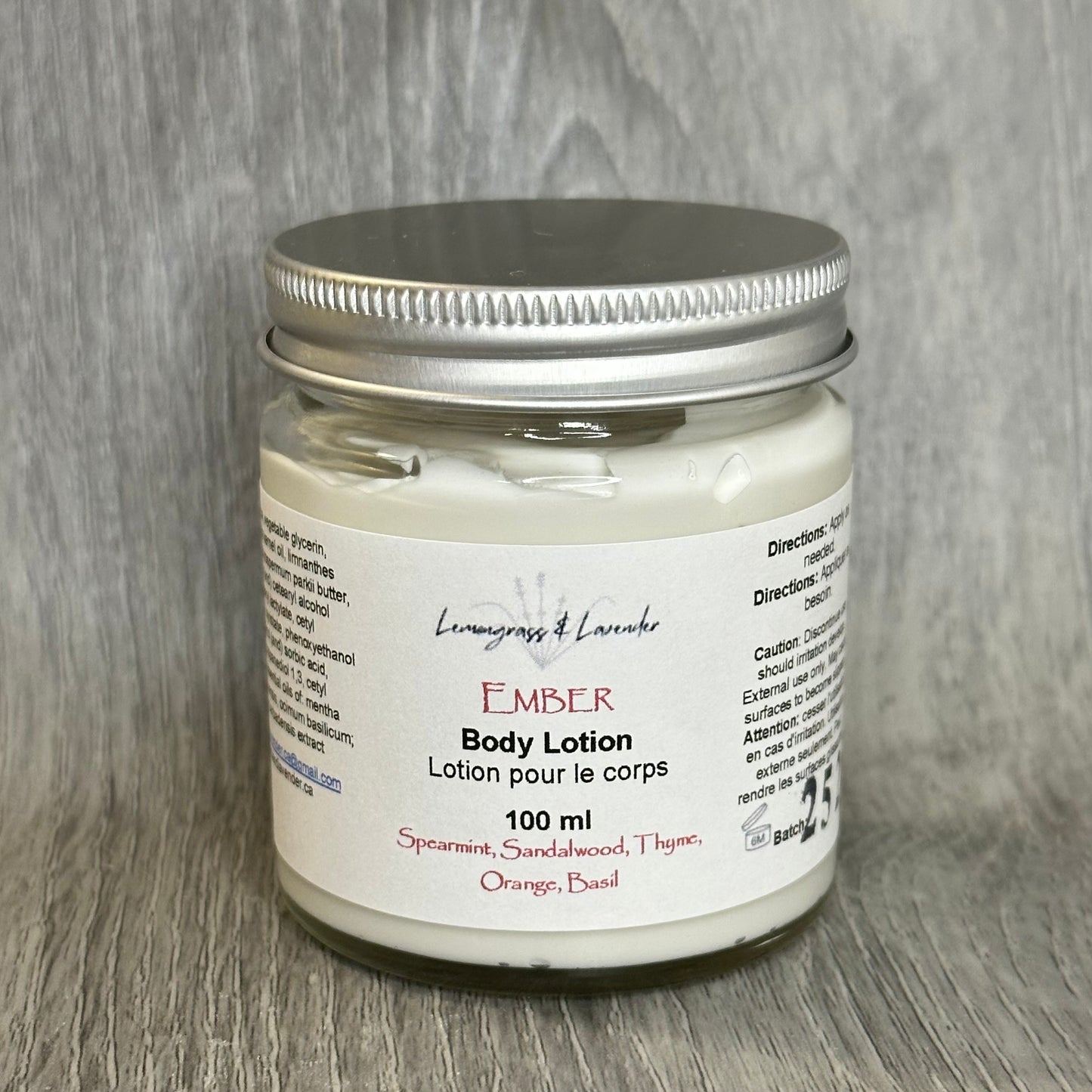 Ember Body Lotion/lotion corporel
Made in Canada
Sustainable packaging