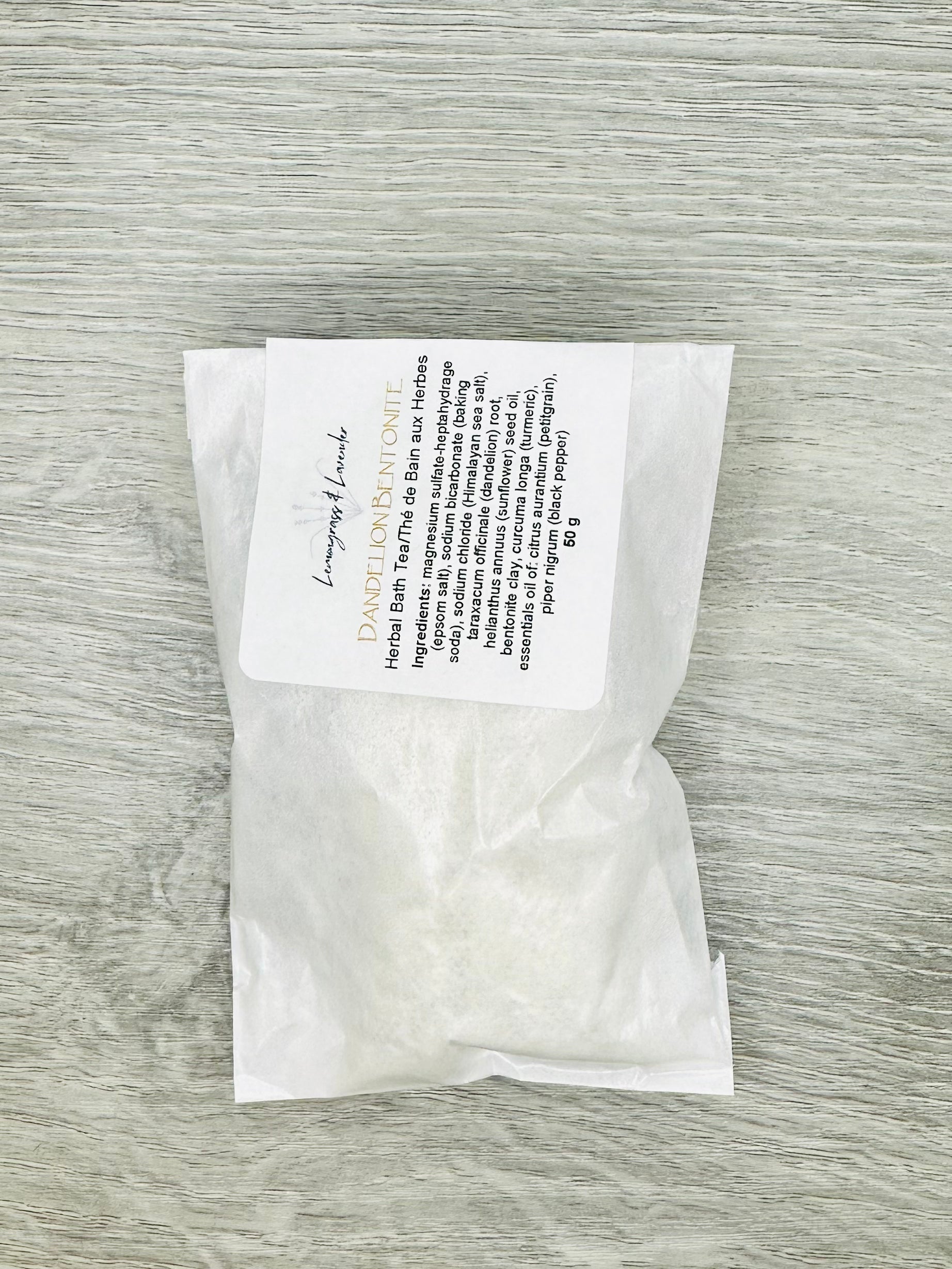 Dandelion Bentonite Herbal Bath Tea