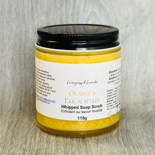 Orange & Eucalyptus Whipped Soap Scrub