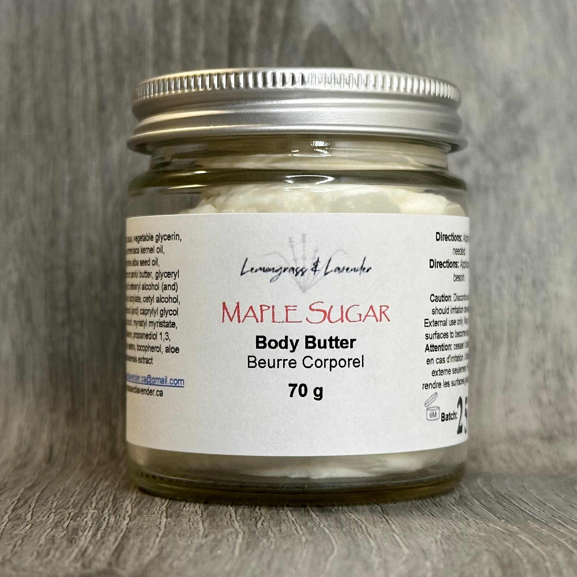 Maple Sugar Body Butter/beurre corporel